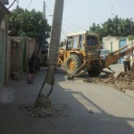 بیل مکانیکی تیر برق را داغون کرد/تصاویر