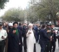 دسته عزاداری مردم پارس آباد بعد از مراسم تعزیه خوانی عاشورا