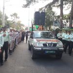 مراسم دسته عزاداری و سوگواری نیروهای نظامی و انتظامی در پارس آباد برگزار شد.