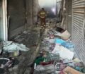 خسارت ۱۰۰ درصدی به ۲۸ باب مغازه در آتش سوزی بازار تیمورپور پارس آباد