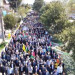 پارس‌آباد یکپارچه مدافع فلسطین شد/ فریاد حمایت از فلسطین در پارس آباد